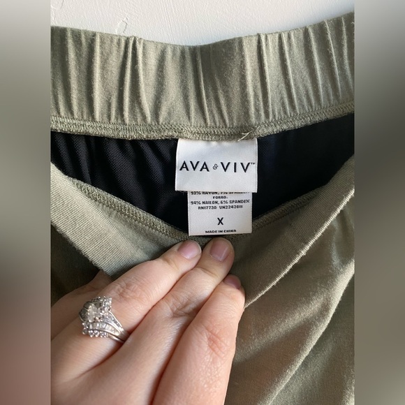Ava & Viv - Sage Green Maxi skirt with mermaid flare - Picture 10 of 11